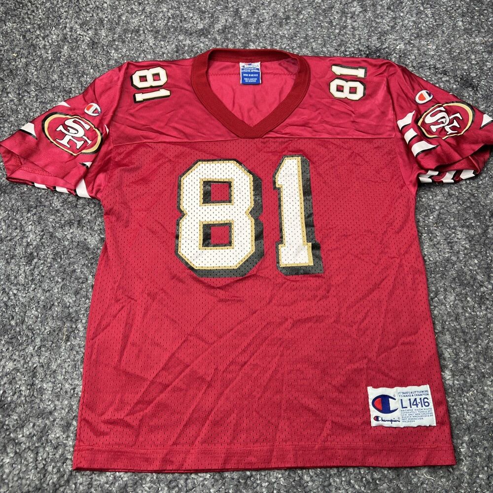 Vintage 90s Champion Authentic San Fran 49ers Terrell Owens #81 Jersey L 14-16